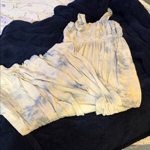 Painted Threads Blue and Cream Dress